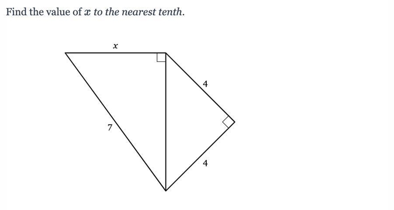 Find the value of x to the nearest tenth.-example-1