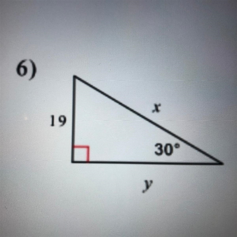 Find x and y . Leave the answers in radical form !! Help needed !!-example-1