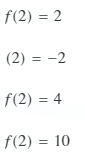 Find the value of f(x) = 2x - 6 when x = 2.-example-1