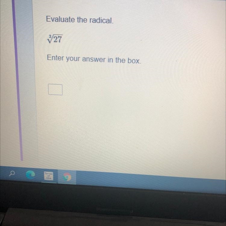 Evaluate the radical. V27 Enter your answer in the box. Q-example-1