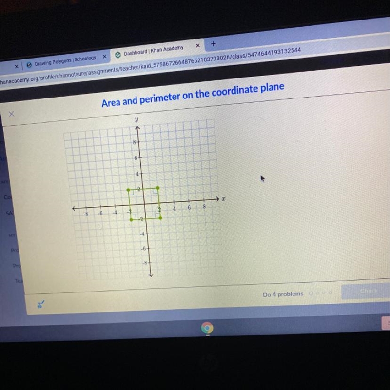 The upper-left coordinates on a rectangle are (-6,0), and the upper-right coordinates-example-1