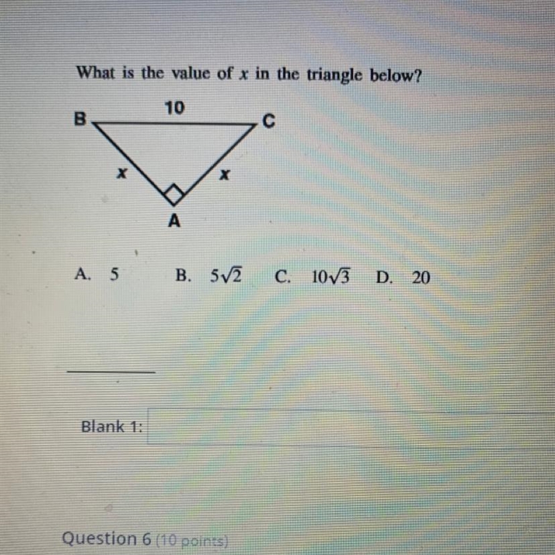 What is the value of x in the triangle below?-example-1