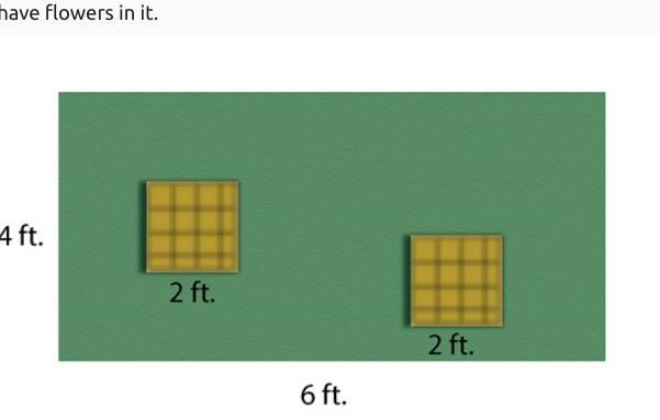 Two square stepping stones are placed in a garden as shown below. Each stepping stone-example-1