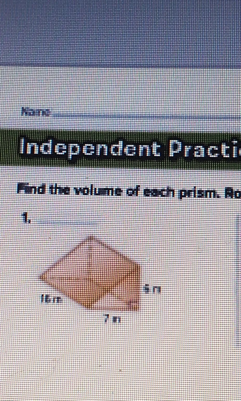 Find the missing dimension of each triangle prism​-example-1