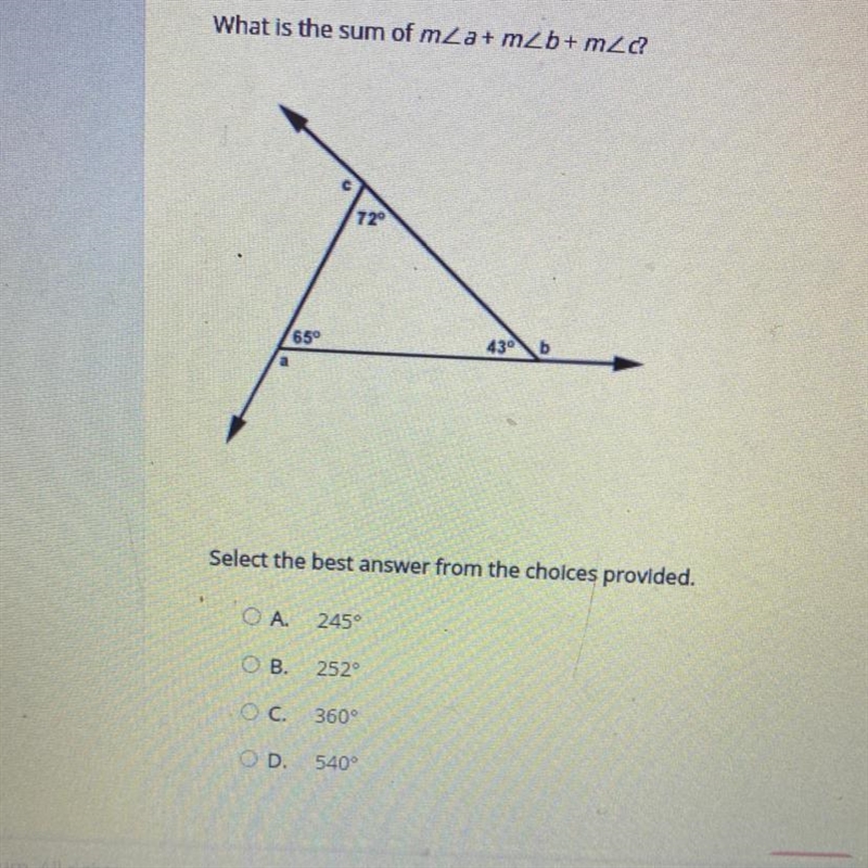 What is the sum of mza+ m2b+ m2c? Select the best answer from the choices provided-example-1