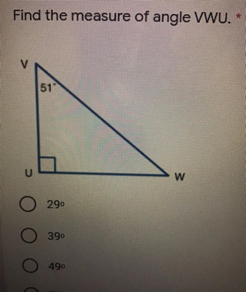 Find the measure of the angle VWU PLS HELP!!-example-1