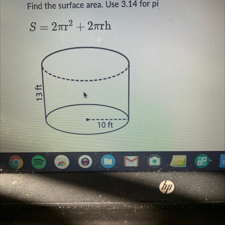 Find the surface area. Use 3.14 for pi-example-1