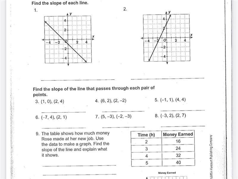 Please tell me how to find the Slope of lines, (or do one for me) [I’ll try to help-example-1