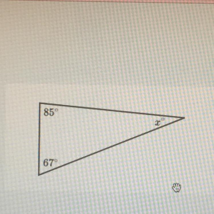 What is the measure of the missing angle?-example-1