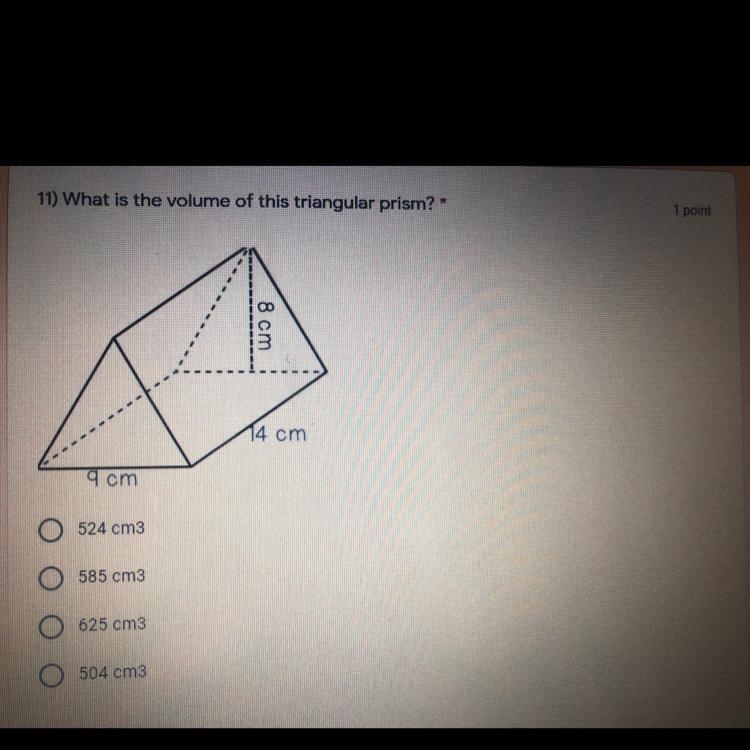 What is the volume of this triangular prism-example-1