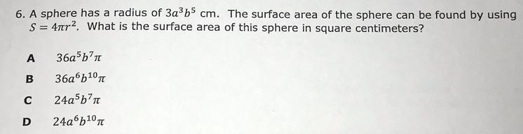 What is the surface area of this sphere in square centimeters? Pls help-example-1