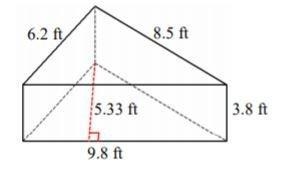 What is the surface of this triangular prism rounded to the nearest tenth?-example-1