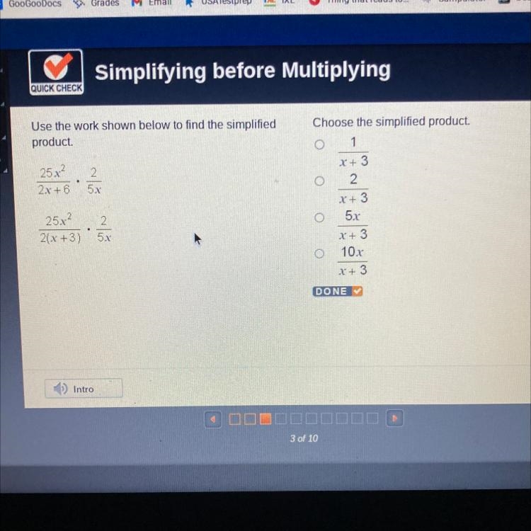 Use the work shown below to find the simplified product-example-1