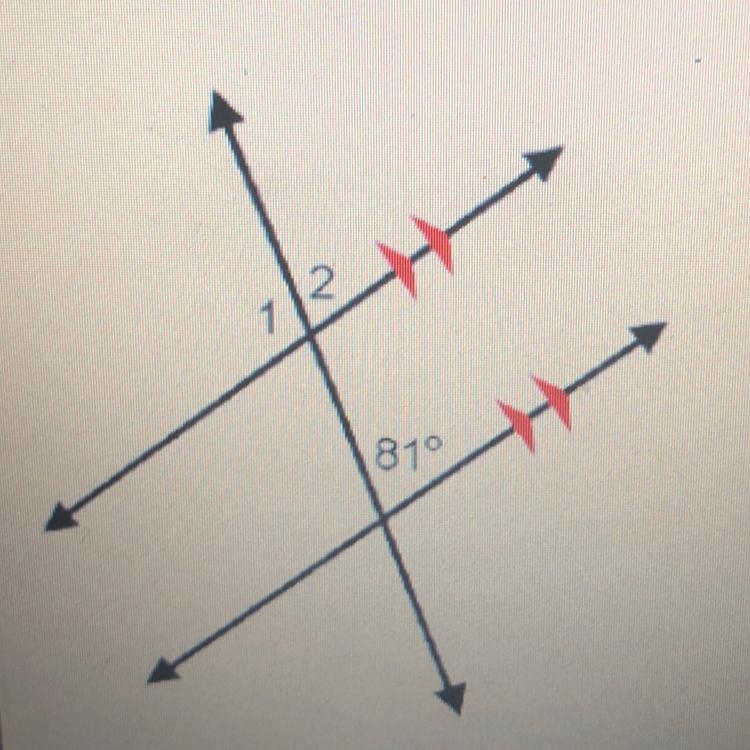 Which correctly describes how to determine the measure of angle 1?-example-1