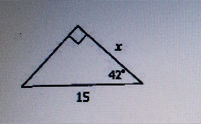 Solve for x. round your answer to the nearest tenth Trigonometry ​-example-1