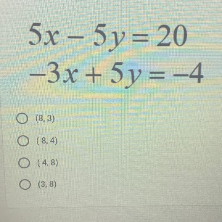 Solve the system by using the elimination method.-example-1