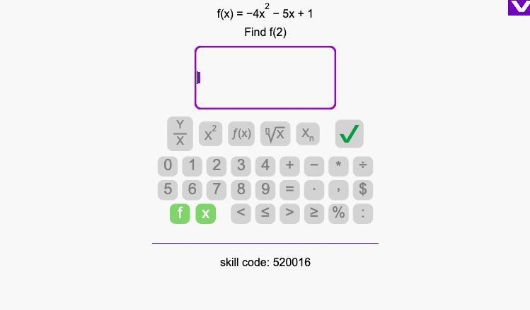 F(x) = -4x^2 - 5x + 1 Find f(2)-example-1