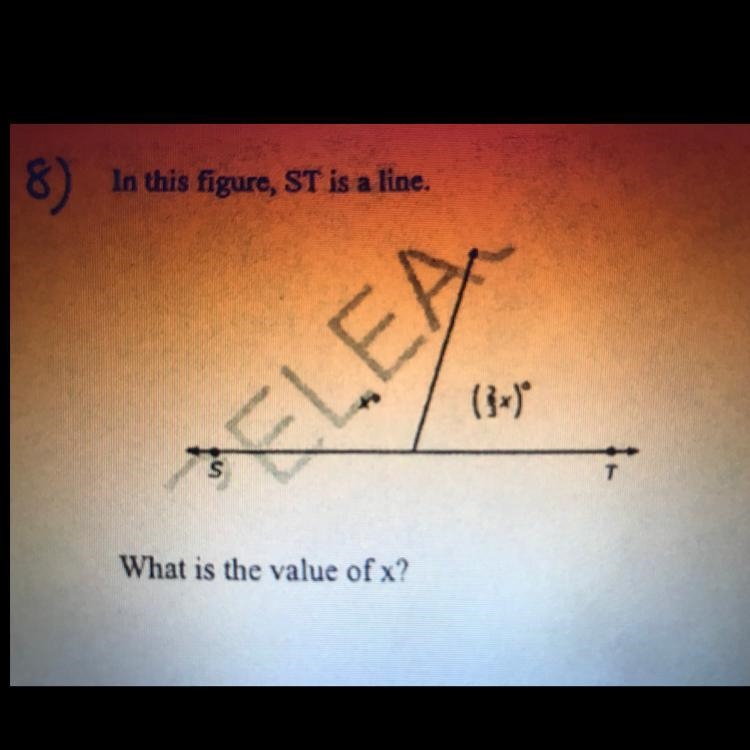 In this figure, ST is a line. What is the value of x? BTW that says 2/3x-example-1