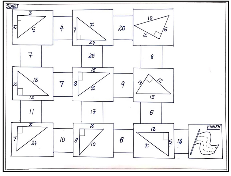 please answer this it’s a maze ........Start from the first triangle. Use your answer-example-1