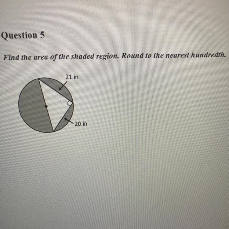 Find the area of the shaded region. Round to the nearest hundredth-example-1