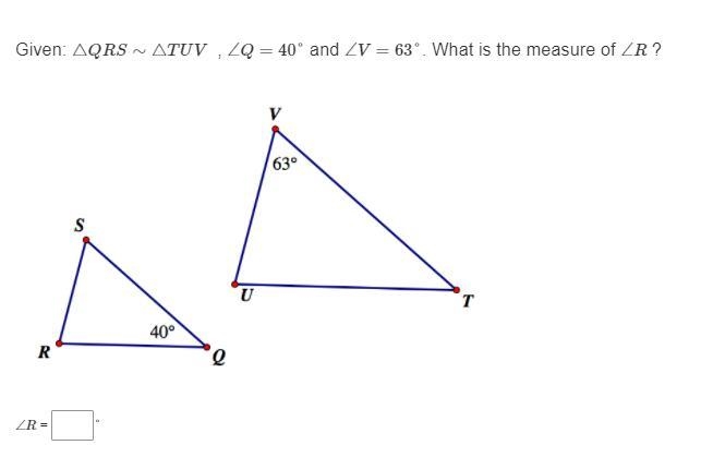 What is the measure of ∠R-example-1