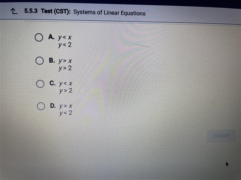 Please help!!! Which system of inequality’s is shown below???!!! Use picture below-example-2