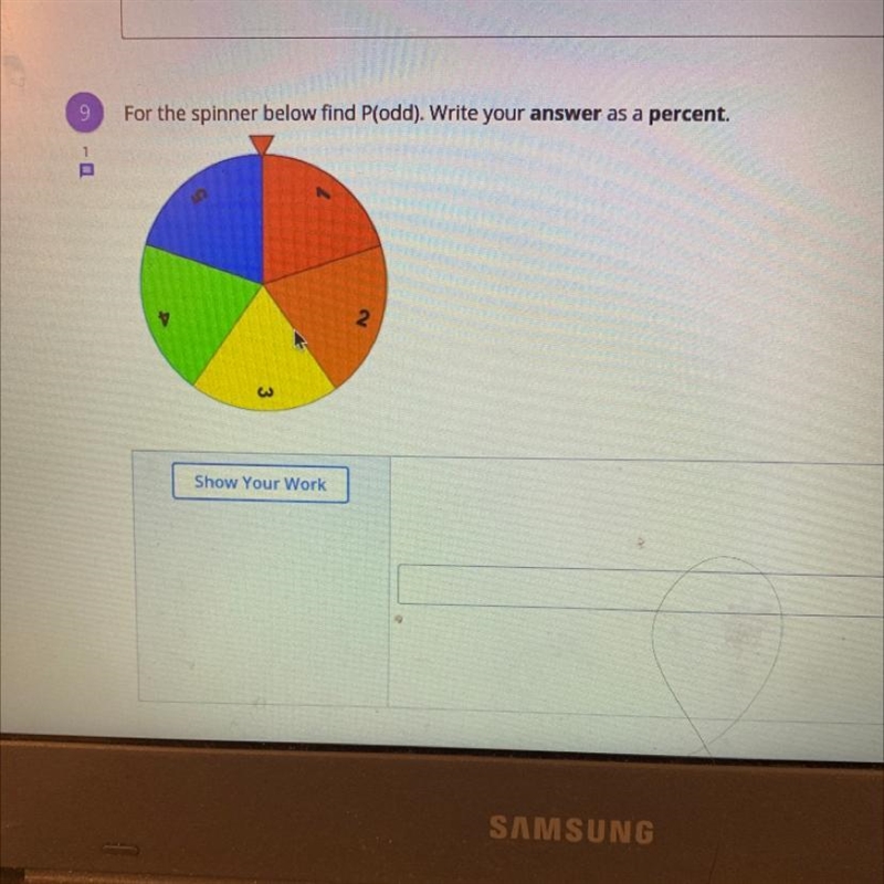 If there are 3 odd numbers and 2 even numbers what is the probability-example-1