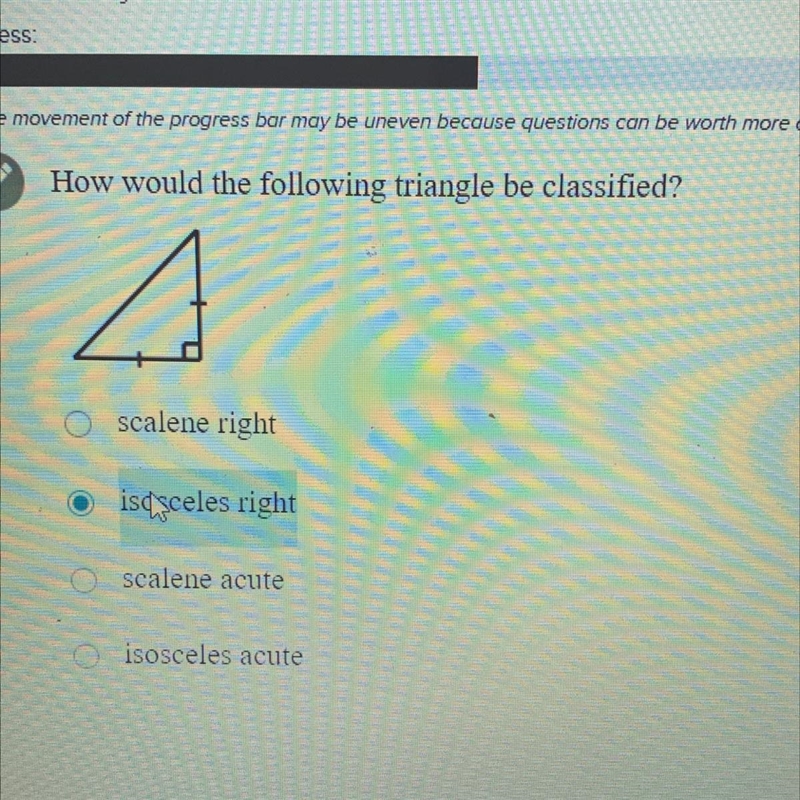 How would this following triangle be classified-example-1