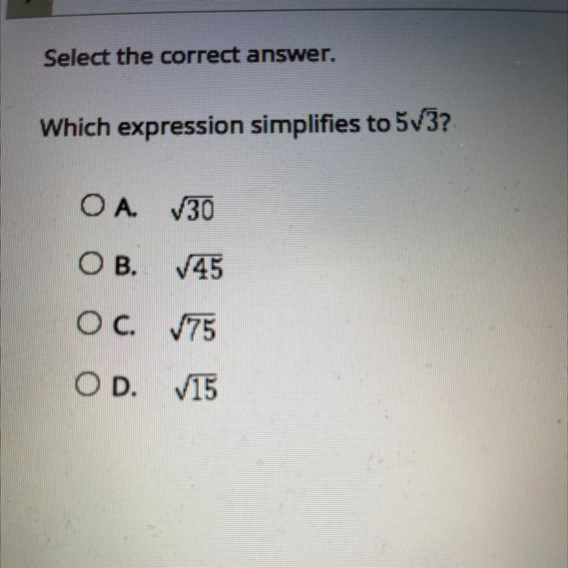 Which expression simplifies to 5v3?-example-1