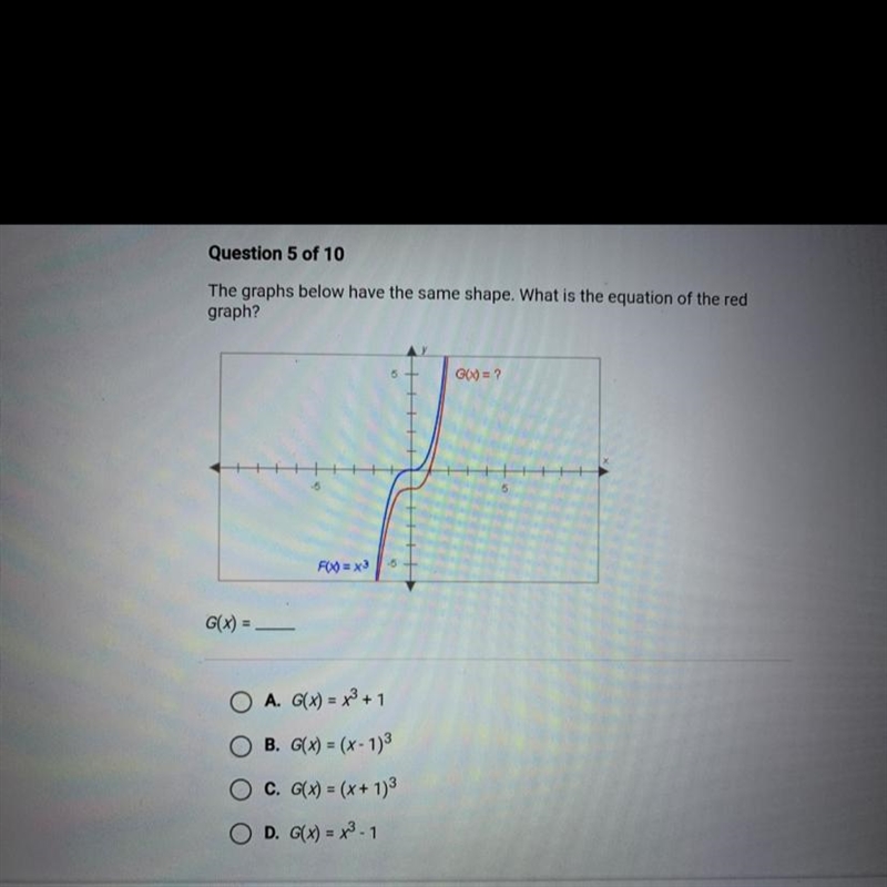 PLSSSD HELPPP!! IM IN A TEST :)) The graphs below have the same shape. What is the-example-1