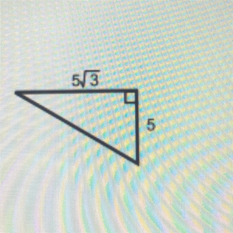 HELP ME ASAP PLEASE?!? Find the length of the missing side. Simplify all radicals-example-1