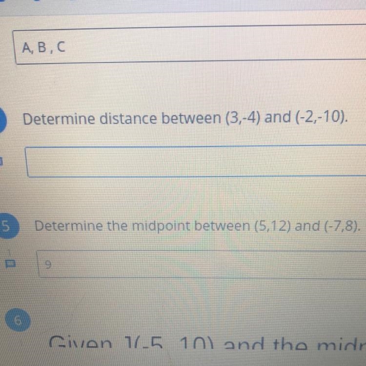 4. Determine distance between (3,-4) and (-2;-10).-example-1