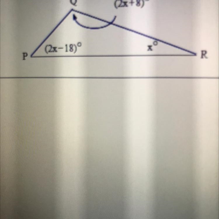 For the figure shown on the right, find the value of the variable and the measures-example-1