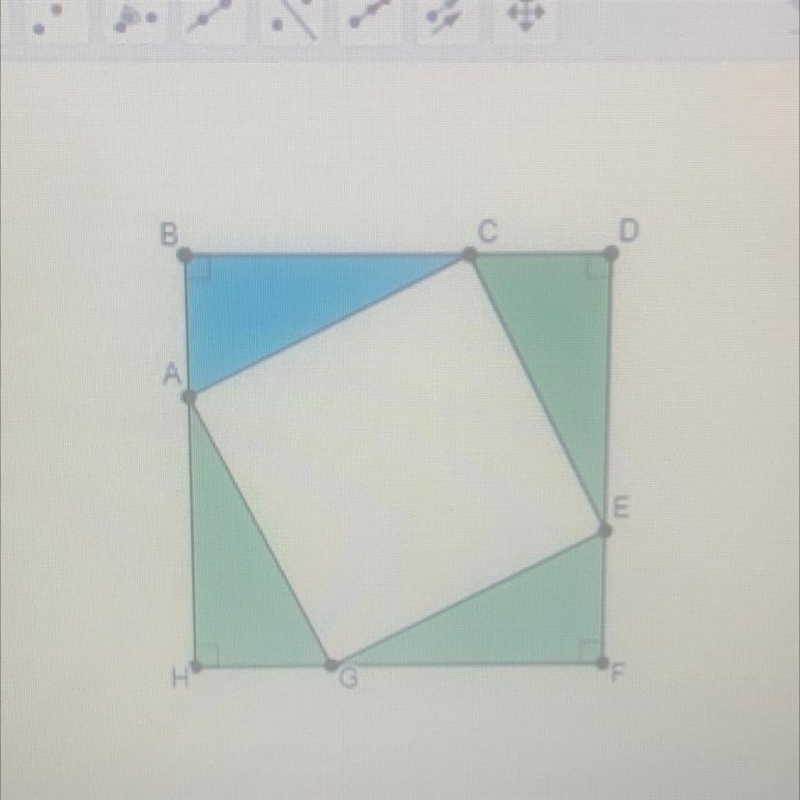 Describe a rigid transformation that takes triangle ABC to triangle GHA-example-1