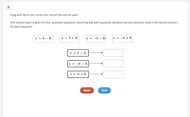 Drag each tile to the correct box. Not all tiles will be used. One solution each is-example-1