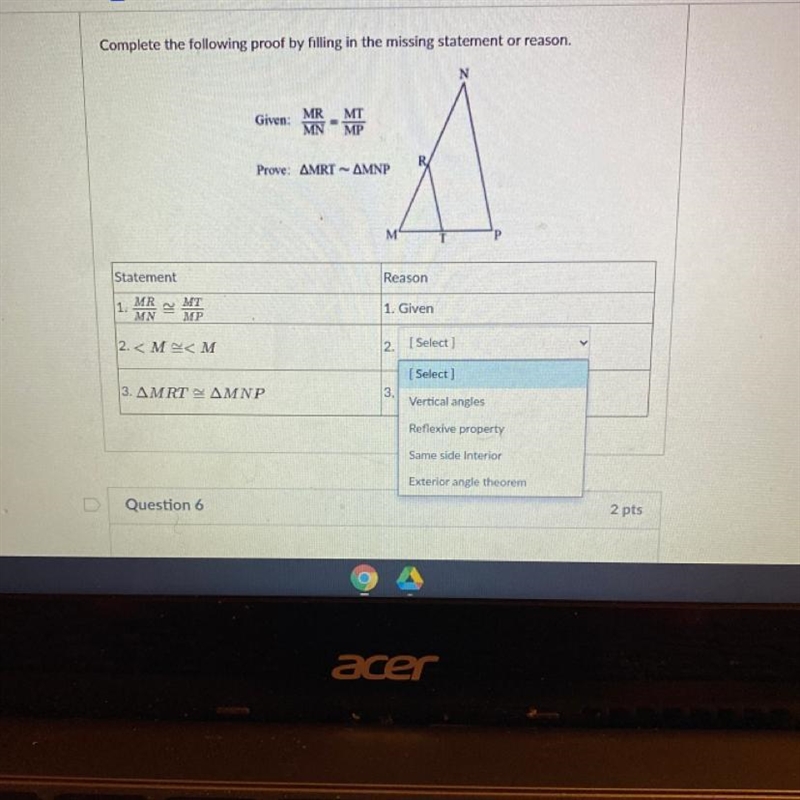 Fill in the missing statement.-example-1