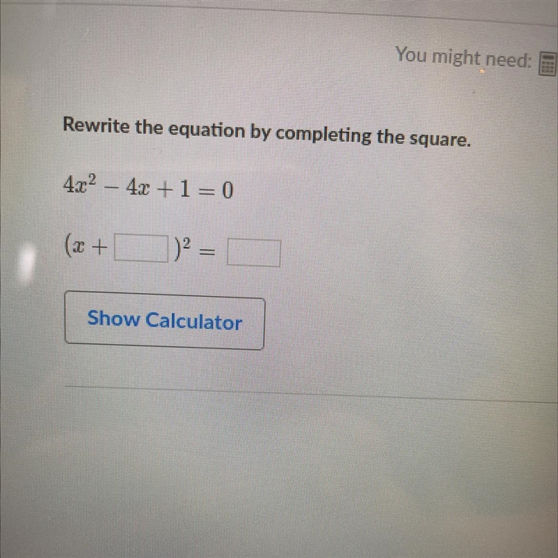 Rewrite the equation by completing the square.-example-1