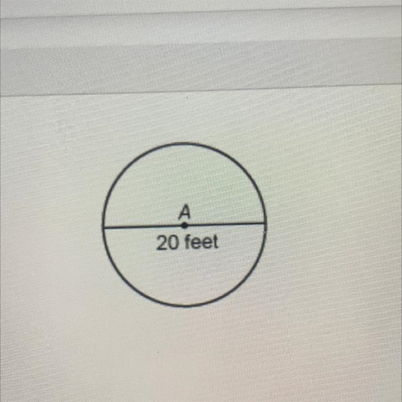 What is the exact circumference of the circle? 101 it 201 ft 401 ft 600 ft-example-1