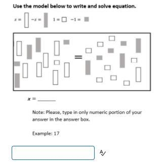 Use the model below to write and solve equation-example-1