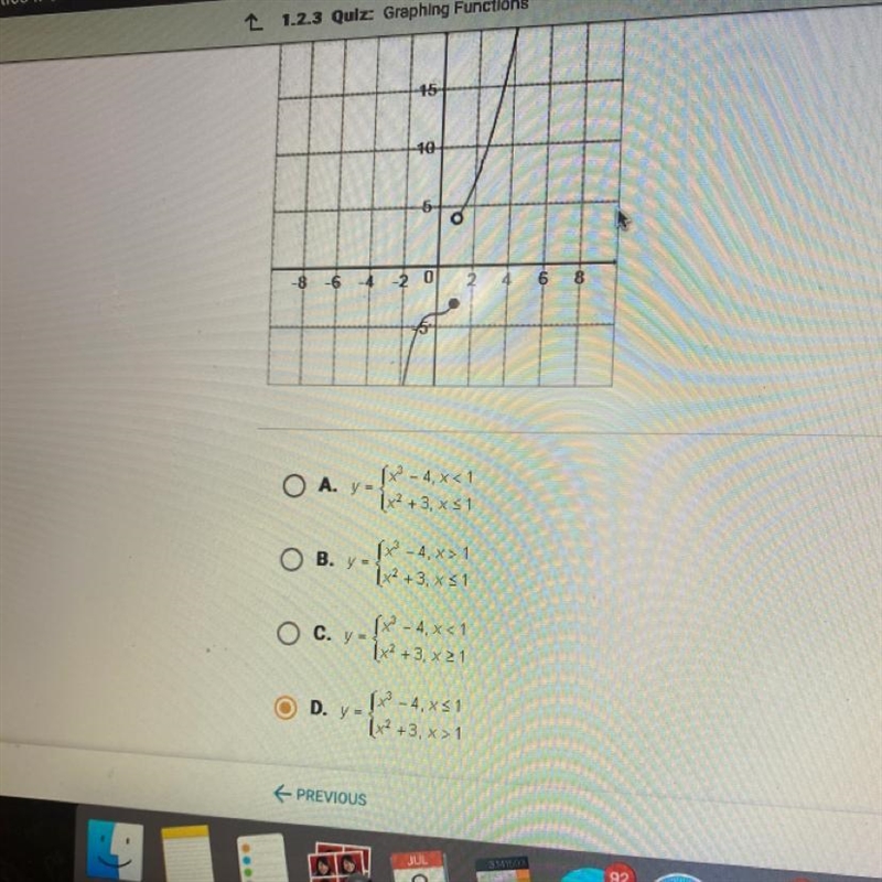 Which of the following functions is graphed below?-example-1