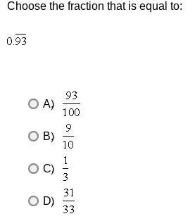 ~ P l e a s e ~ h e l p ~ m e ~ o u t ~ (´| ^ |`) Choose the fraction that is equal-example-1