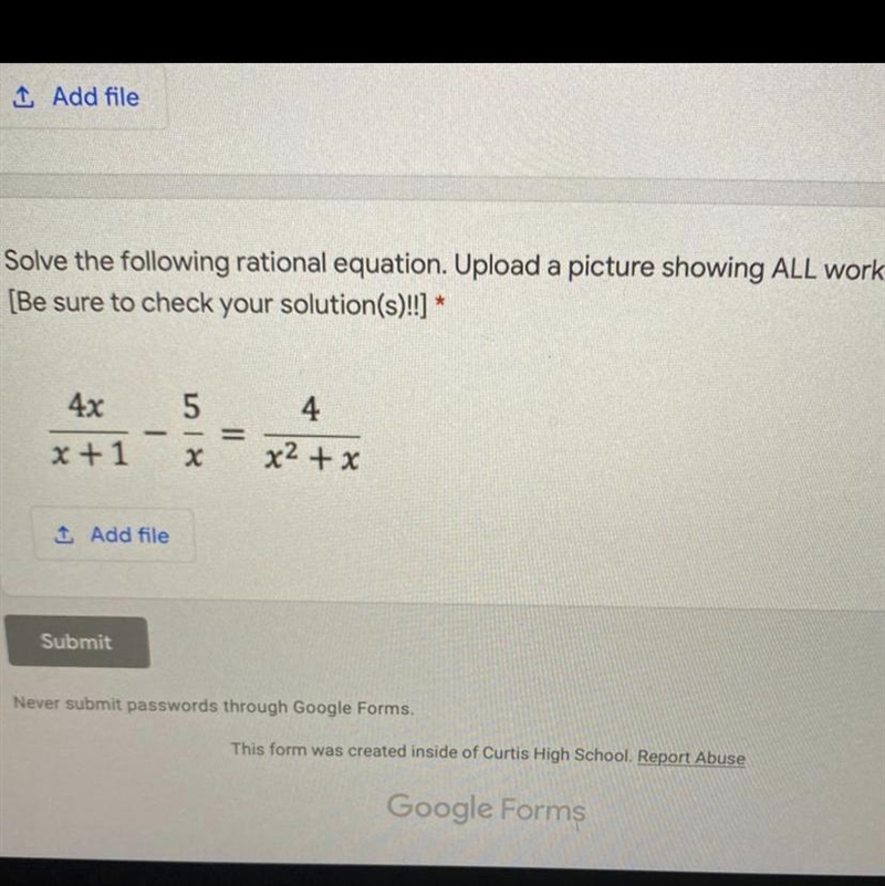 Solve the following rational equation plz help!!-example-1