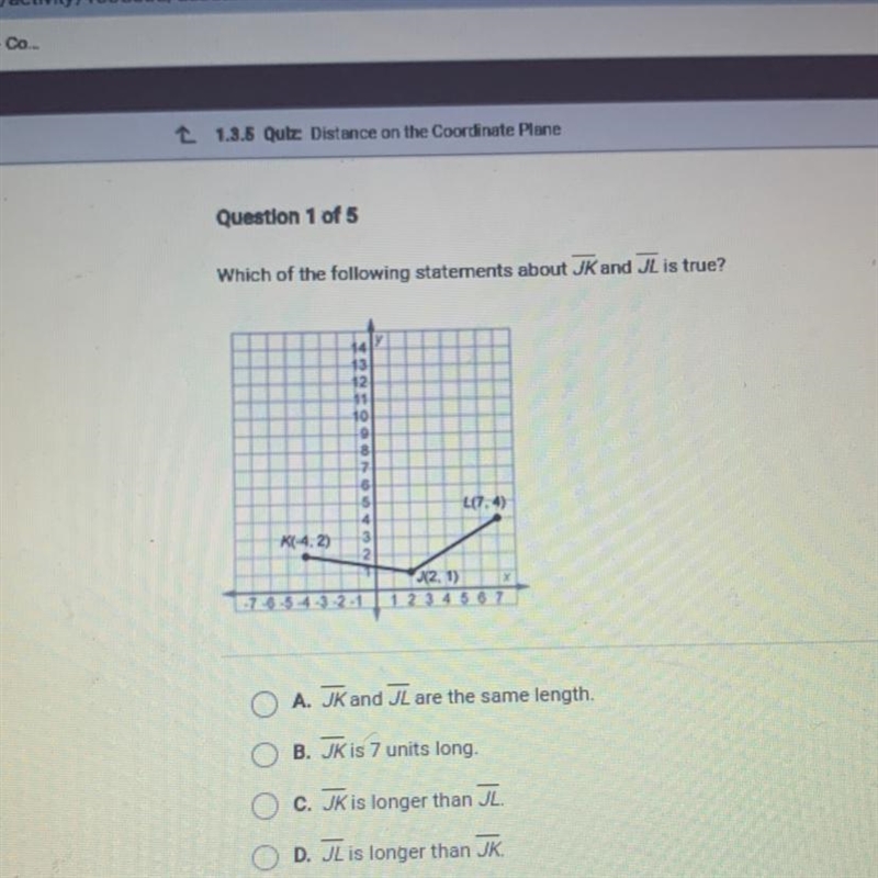 Which of the following statements about UK and UL is true? 14 13 12 11 10 G L174) K-example-1