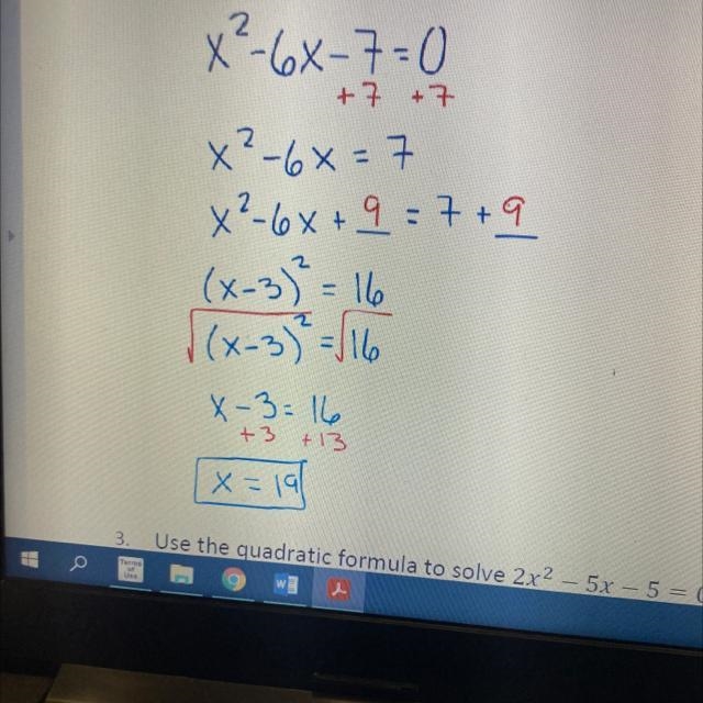 Lateena solved the equation below. Is her solution correct? Explain why or why not-example-1