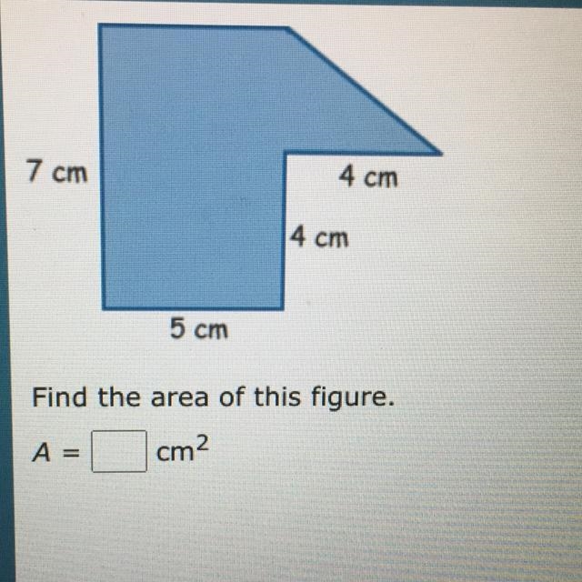 Find the area of this figure. A= cm2-example-1