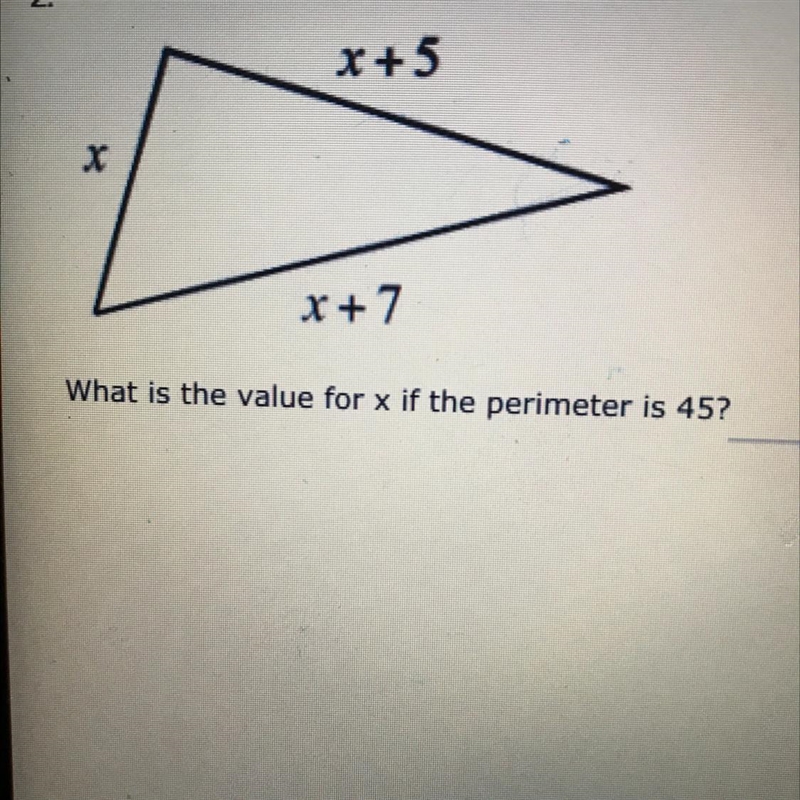 What is the value for x if the perimeter is 45-example-1