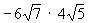 Simplify. pls pls help -2 √35 -24 √35 24 √35-example-1