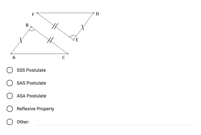 State the postulate or theorem that proves that the triangles are congruent. If the-example-1