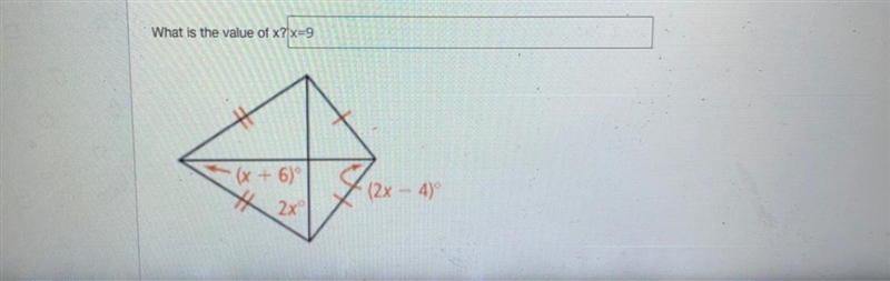 What is the value of x? (SOMEONE PLEASE HELP ME OUT BRO PLEASEEEEE IGNORE THE 9 smh-example-1