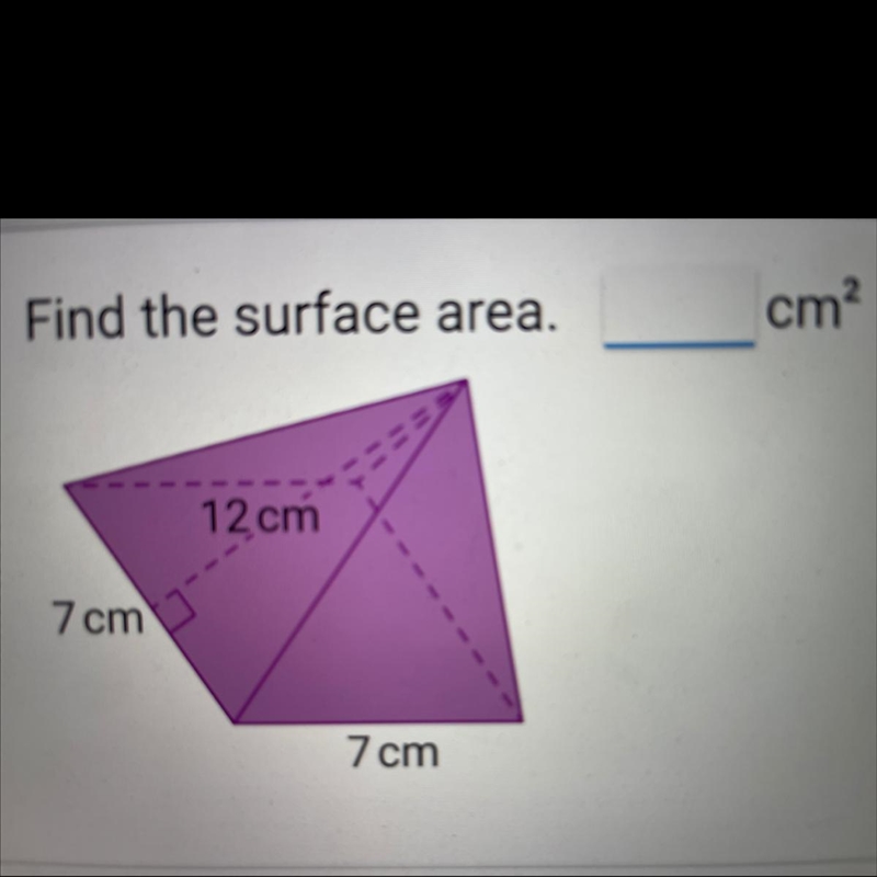 Does anyone know the surface area of this pyramid?-example-1